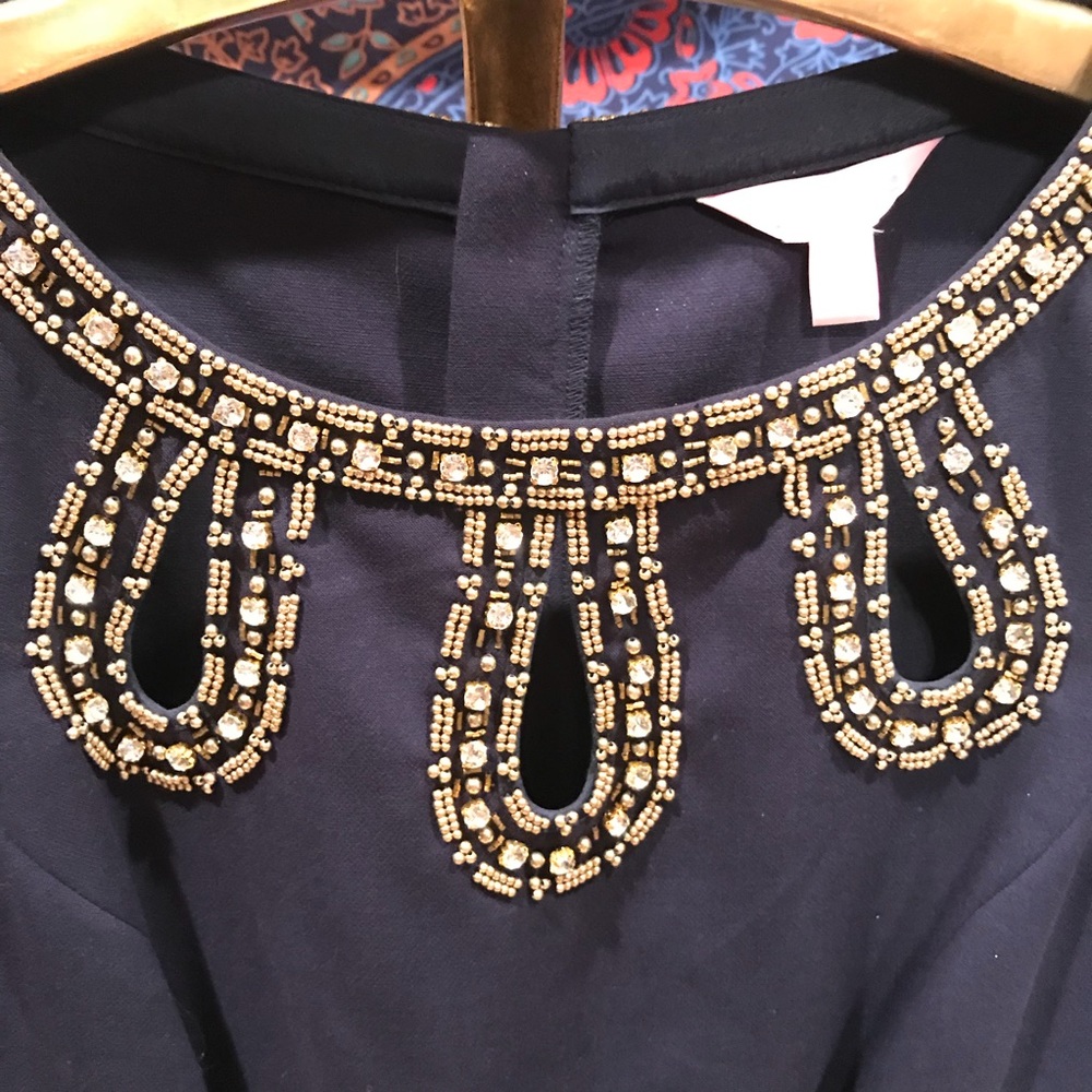 Lilly Pulitzer Navy and Gold Dress Sz 2 🎉🛍 - Picture 3 of 6